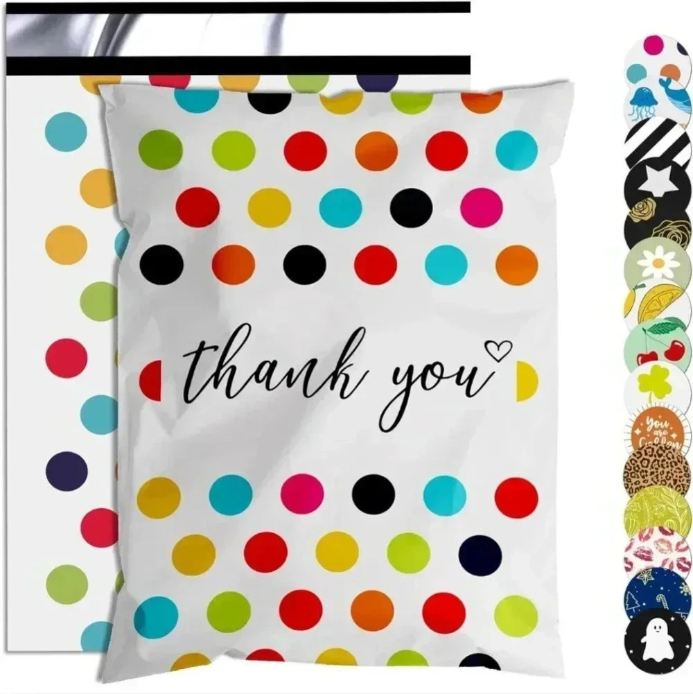 Thank You Poly Mailer 10x13 Inch 100 Pcs, Waterproof and Tear-Resistant Shipping